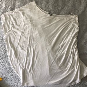 One should white fitted blouse